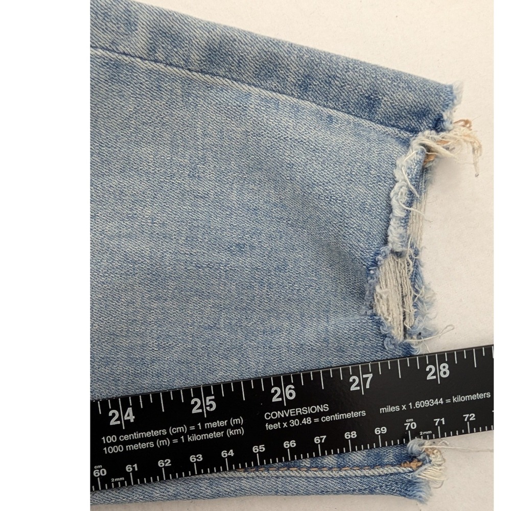 American Eagle High Waisted Distressed Skinny Jeans Womens 14 Light Wash - Picture 7 of 11